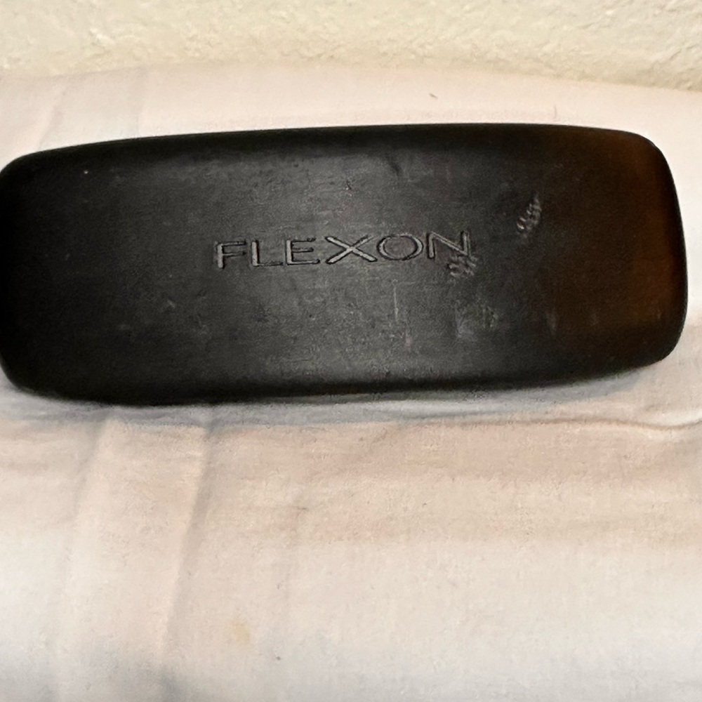 Flexon Black Eyeglass Case & Frames